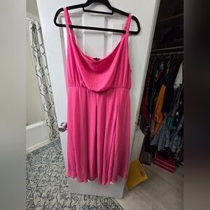Plus Size NWOT Pink Chiffon Torrid Dress with Pockets
